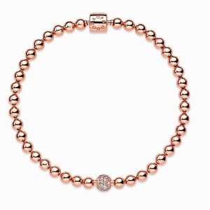 NIB Pandora Beads and Pave Bracelet Rose Gold